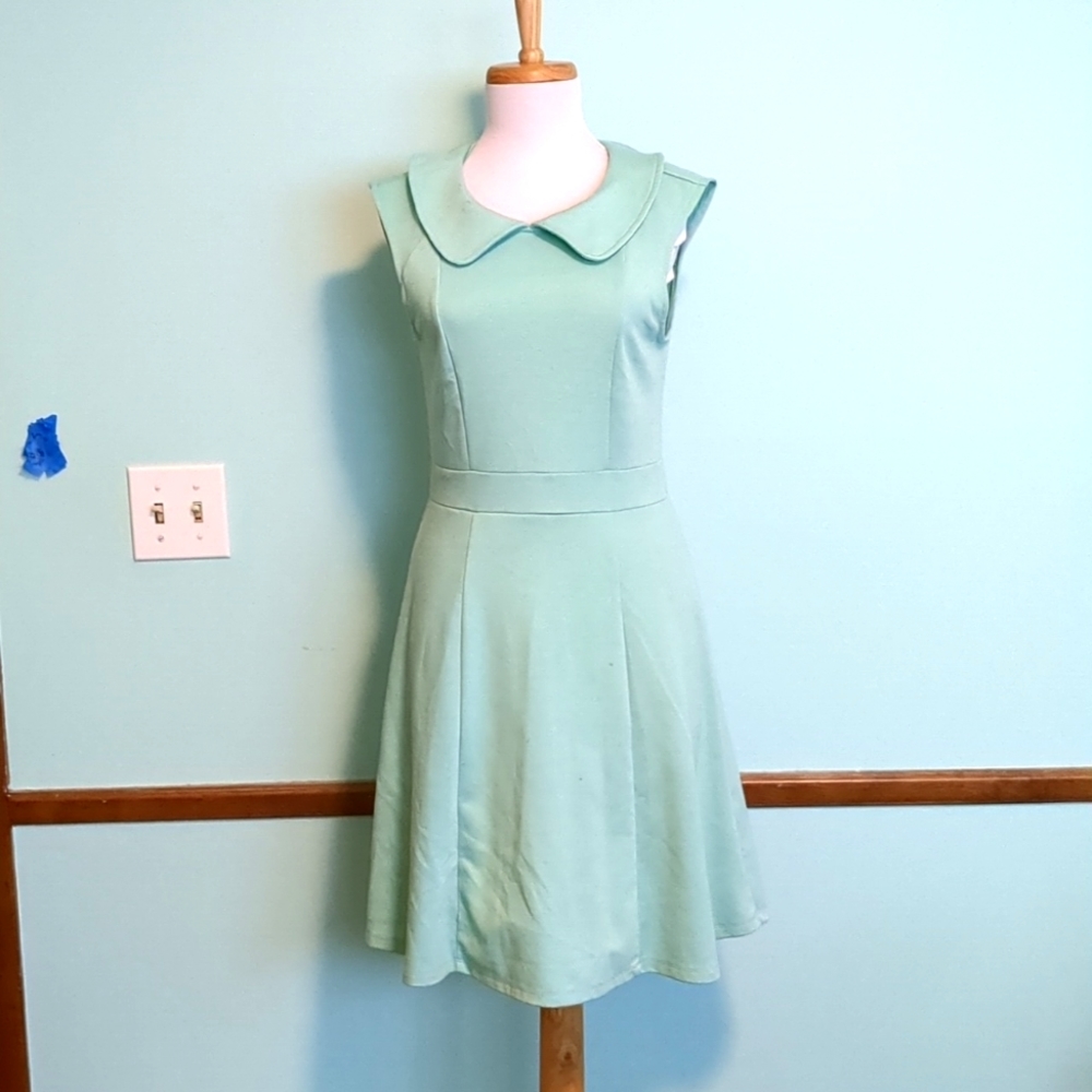 Sunny Girl Aqua sleeveless dress Sz Small